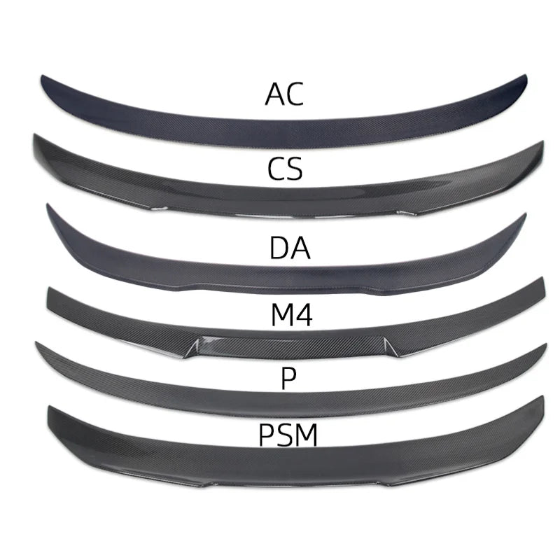 Carbon Fiber Trunk Spoiler for BMW 2-Series, 3-Series, 4-Series (E90 E92 F30 F32 F80 F82 G20 G30) – Multiple Styles