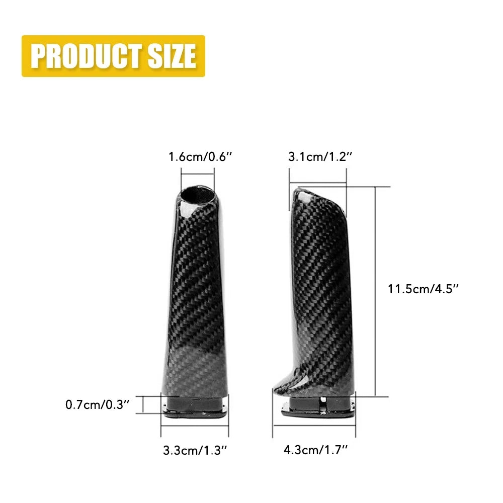Carbon Fiber Style Handbrake Handle Cover for BMW (E60–E92, X1, Z4, F80, F82, F32)