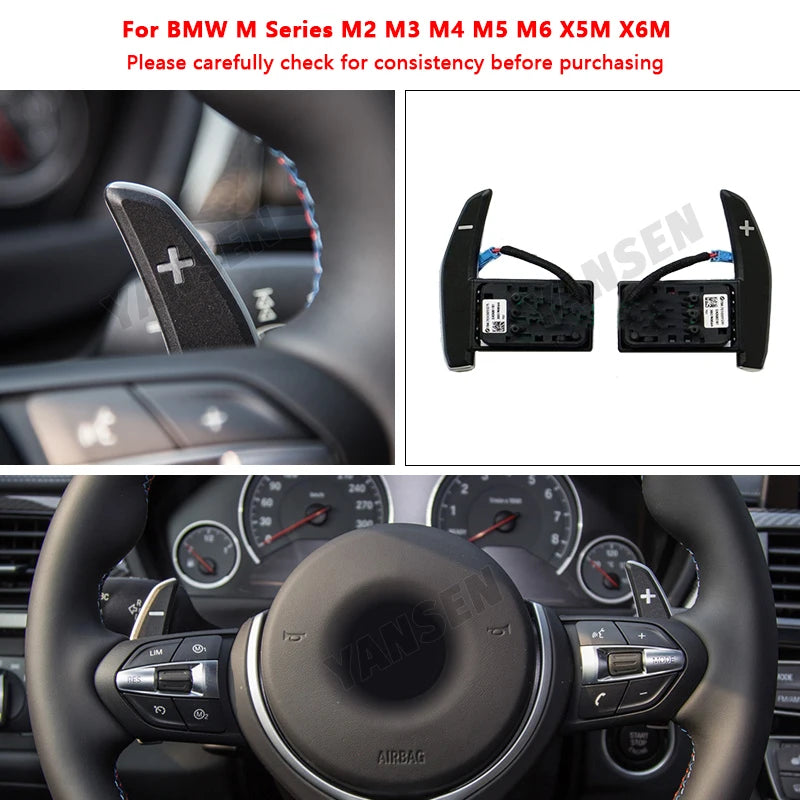 Extended Paddle Shifters for BMW M2/M3/M4/M5/M6 – Carbon Fiber Style (F-Series)