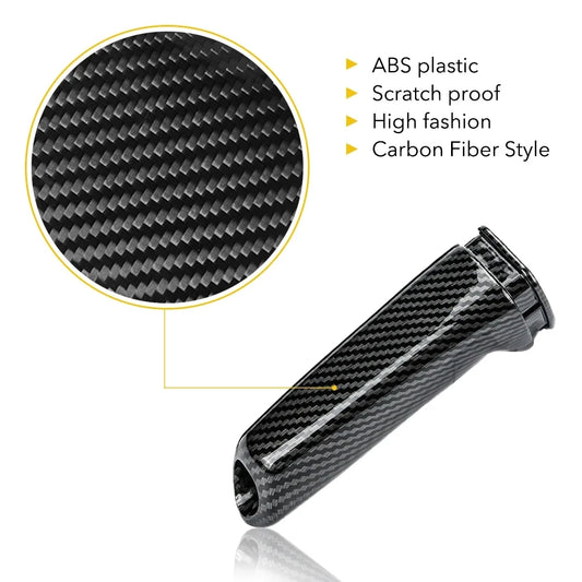 Carbon Fiber Style Handbrake Handle Cover for BMW (E60–E92, X1, Z4, F80, F82, F32)