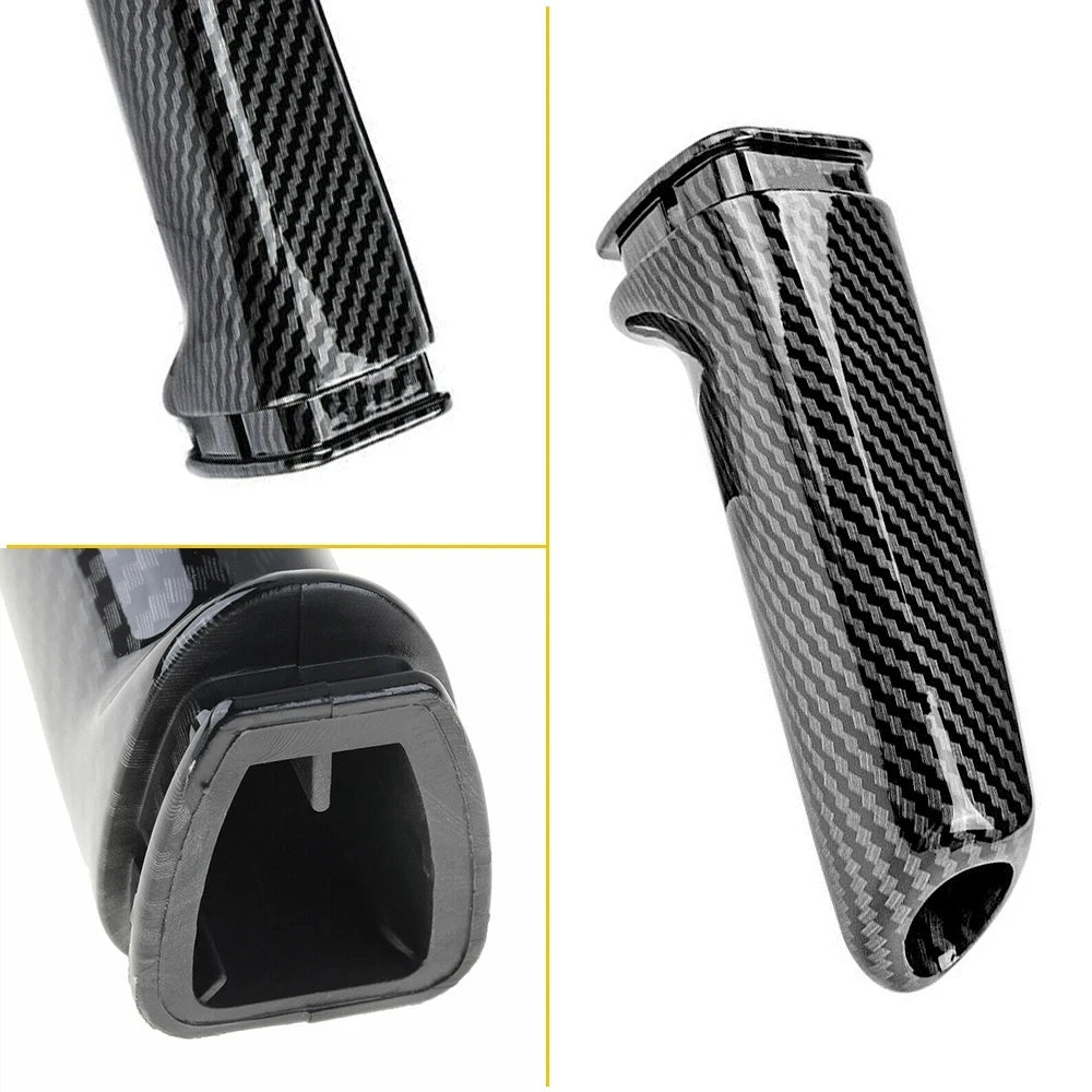 Carbon Fiber Style Handbrake Handle Cover for BMW (E60–E92, X1, Z4, F80, F82, F32)