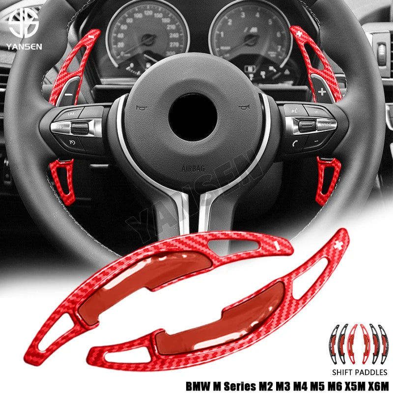 Extended Paddle Shifters for BMW M2/M3/M4/M5/M6 – Carbon Fiber Style (F-Series)
